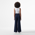 Nautica Kadın Lacivert Regular Fit Keten Karışımlı Pantolon