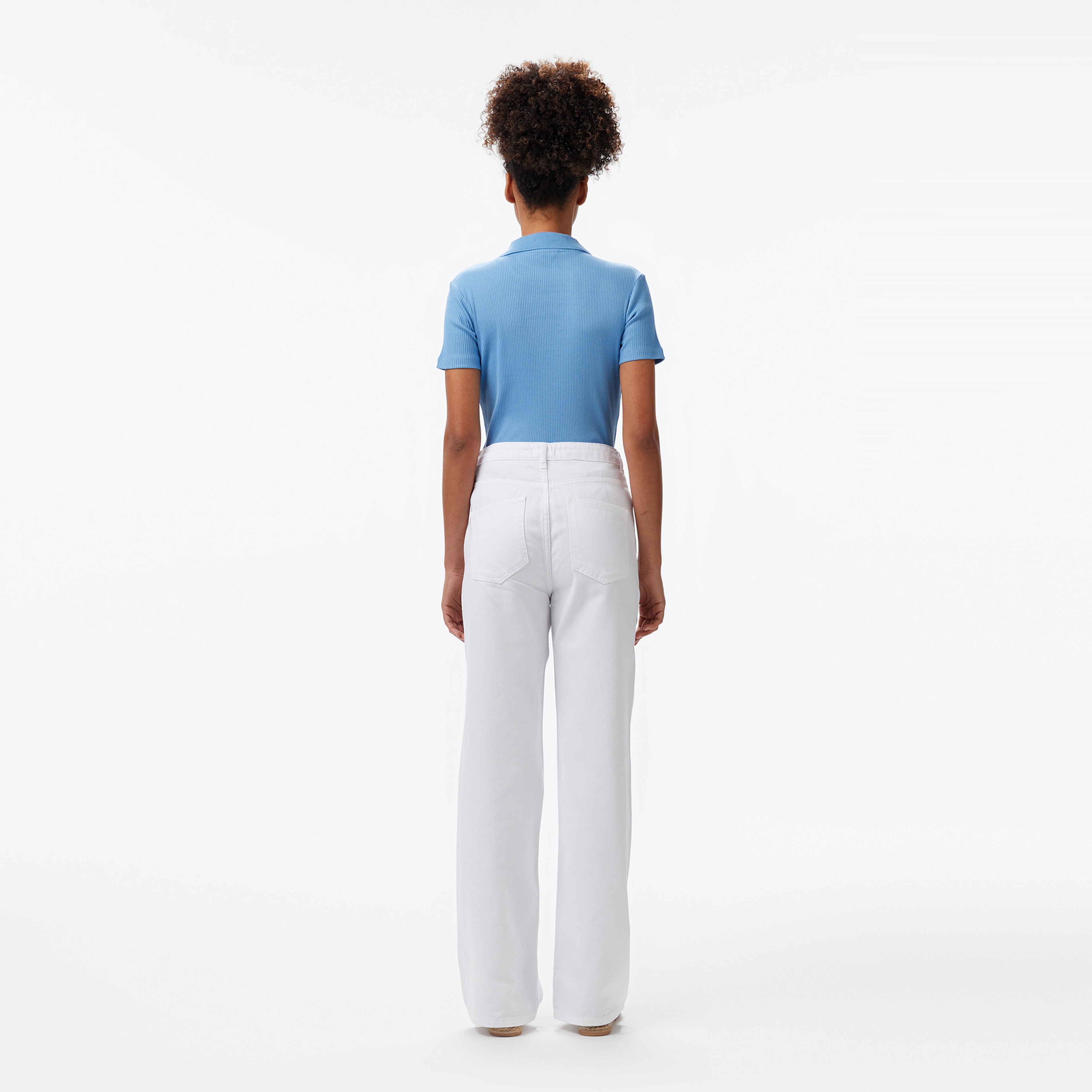 Nautica Kadın Beyaz Straight Fit Pantolon