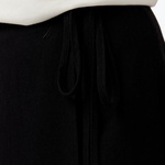 Nautica Kadın Siyah Regular Fit Keten Karışımlı Etek