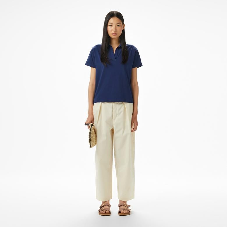 Nautica Kadın Lacivert Regular Fit Polo Yaka T-Shirt