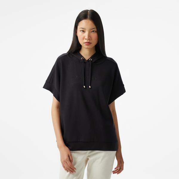 Nautica Kadın Siyah Relaxed Fit Kapüşonlu Sweatshirt