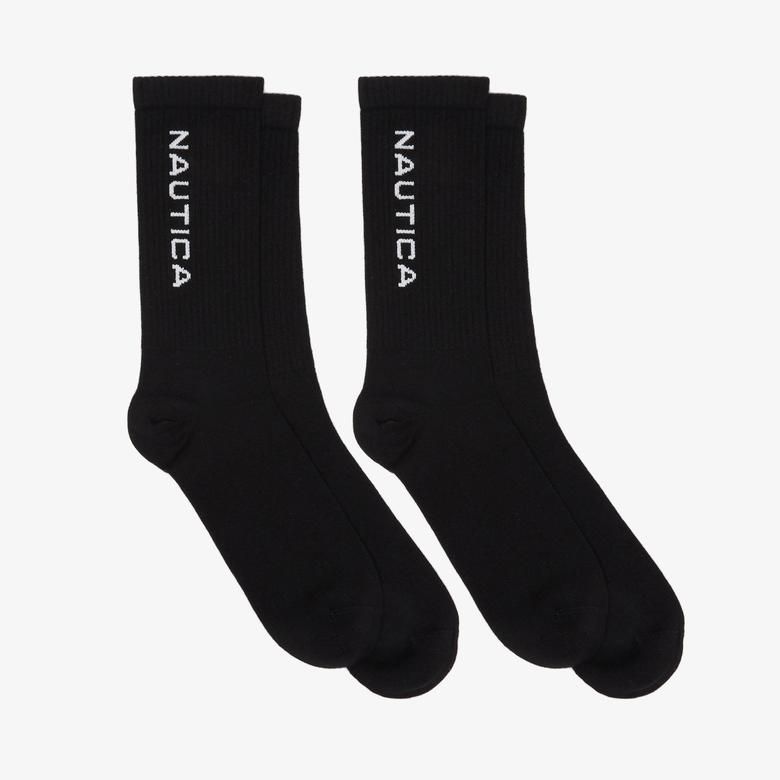 Nautica Unisex Siyah 2'li Çorap