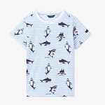 Nautica Erkek Çocuk Mavi Regular Fit Baskılı T-Shirt