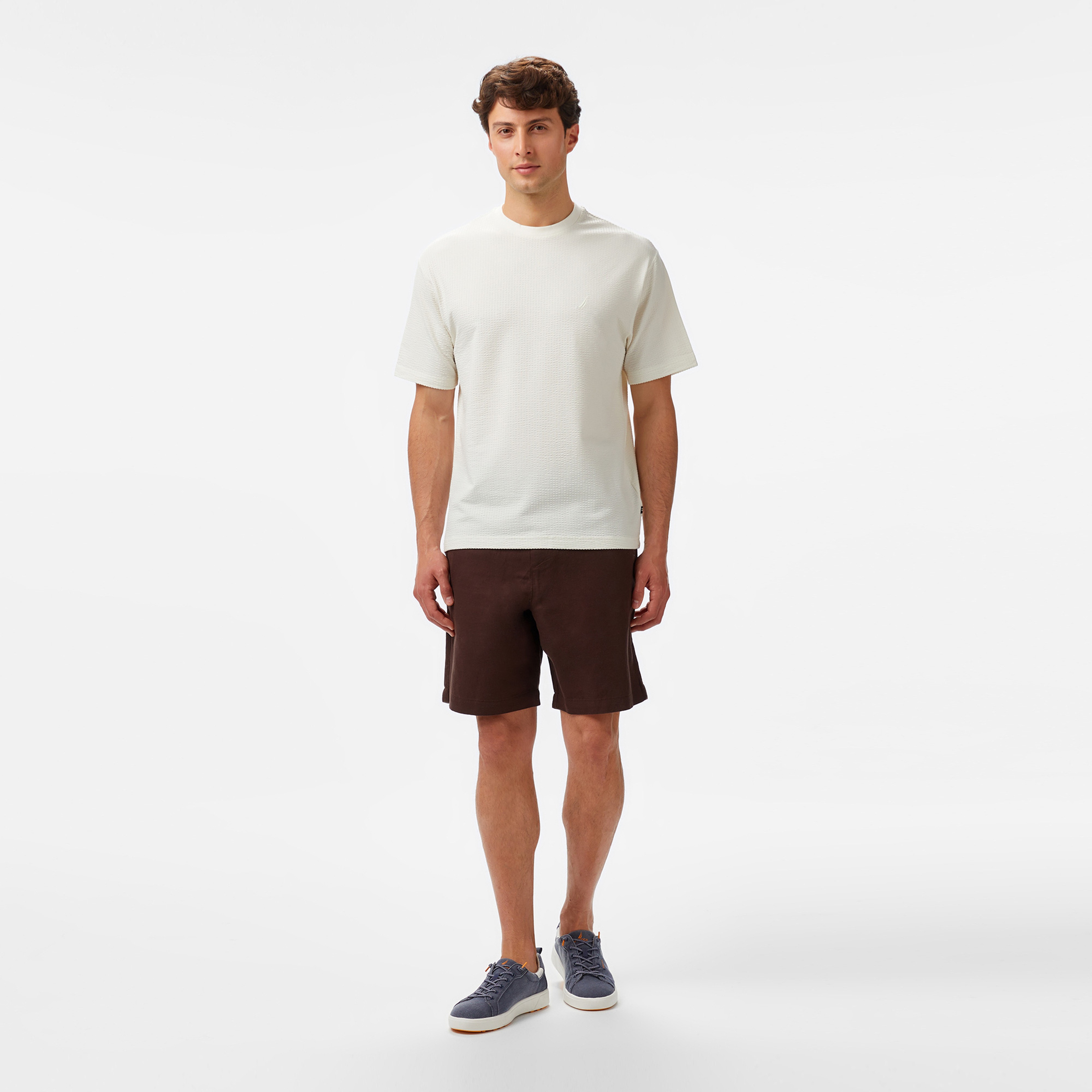 Nautica Erkek Krem Comfort Fit T-Shirt