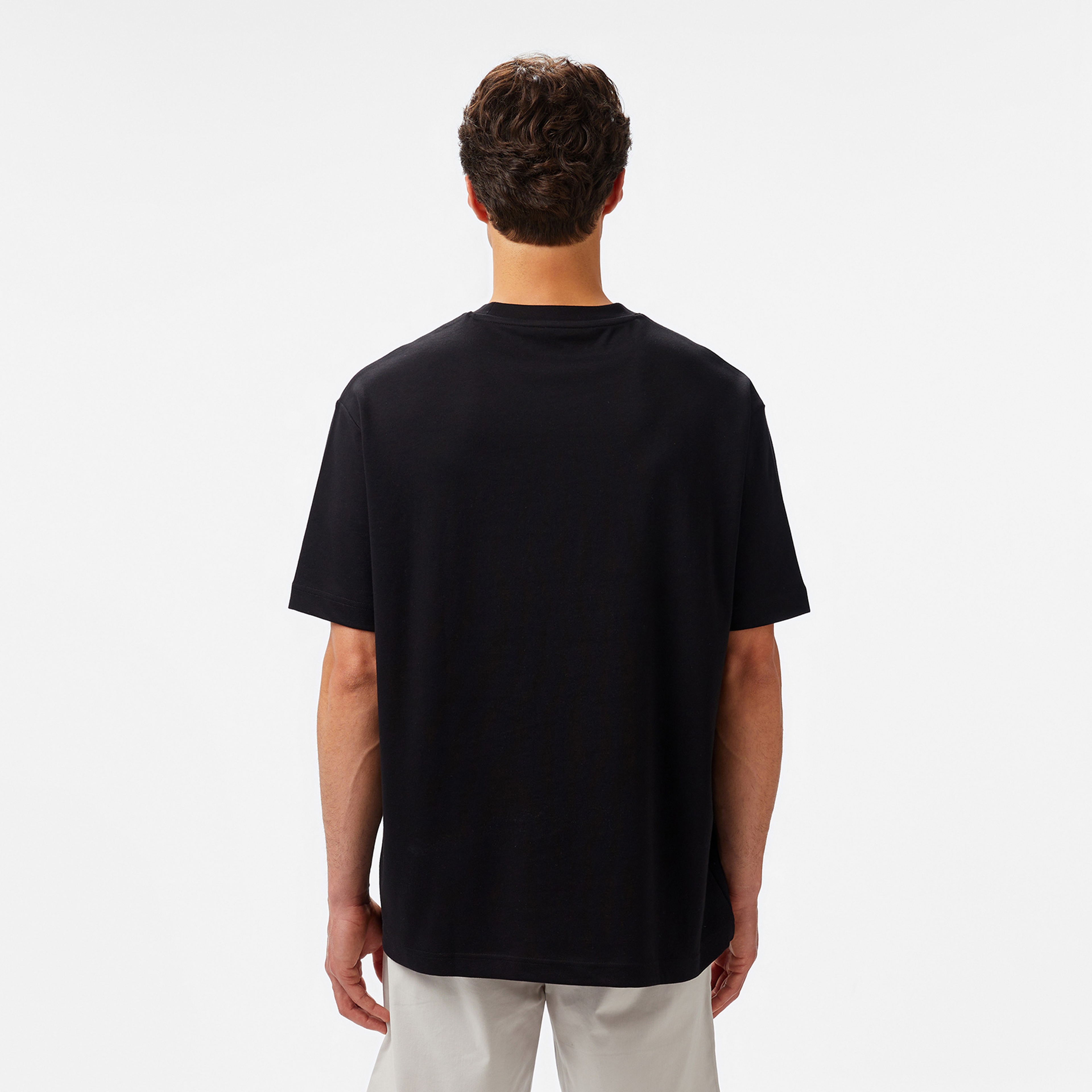 Nautica Erkek Siyah Oversize Fit T-Shirt
