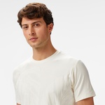 Nautica Erkek Krem Regular Fit Desenli T-Shirt