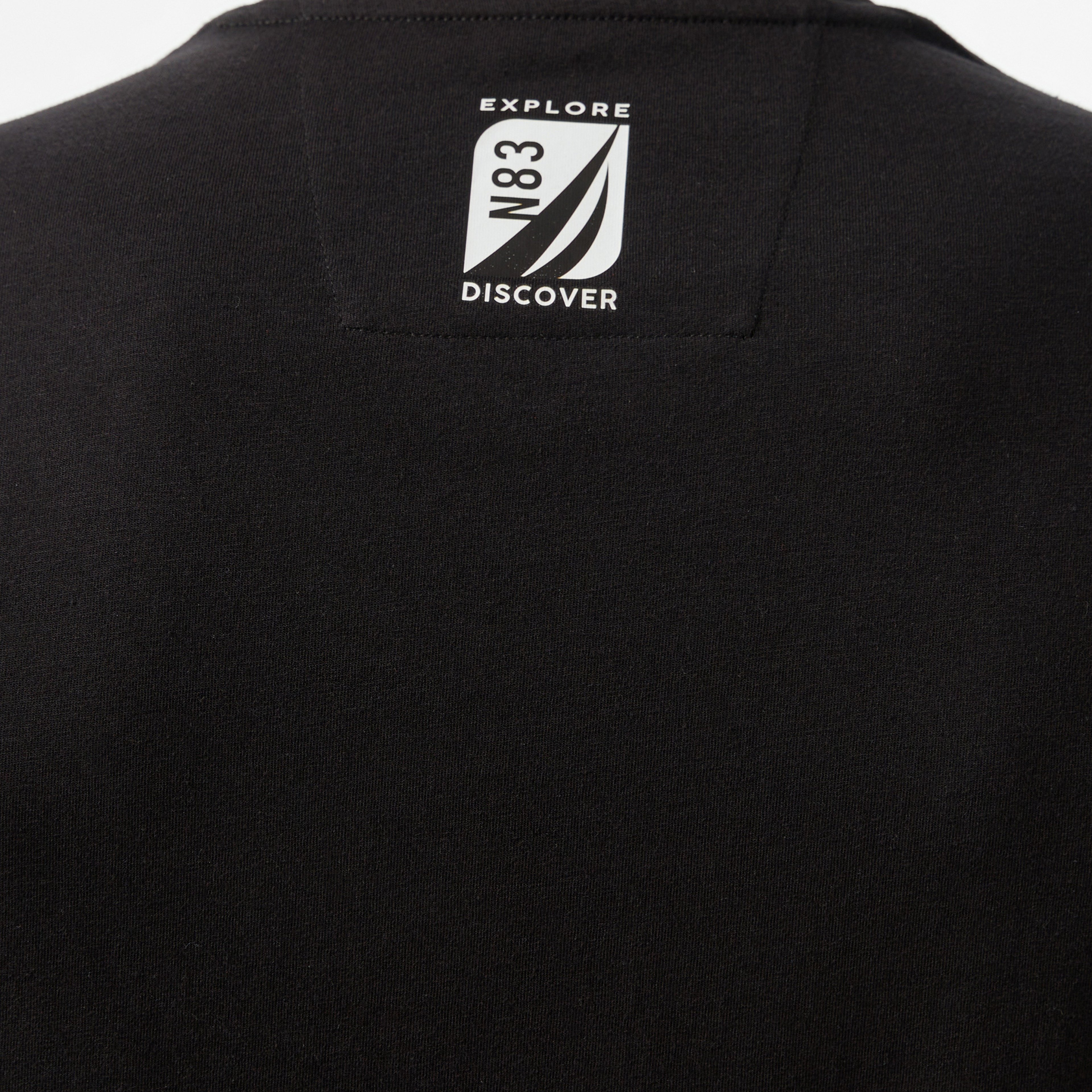 Nautica Erkek Siyah Regular Fit Baskılı T-Shirt