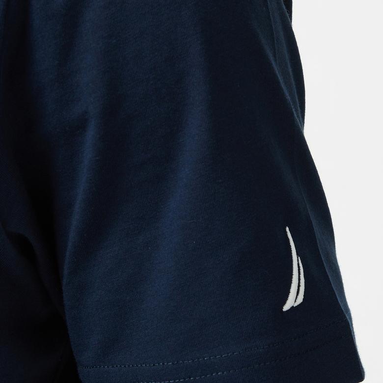 Nautica Erkek Lacivert Regular Fit Baskılı T-Shirt