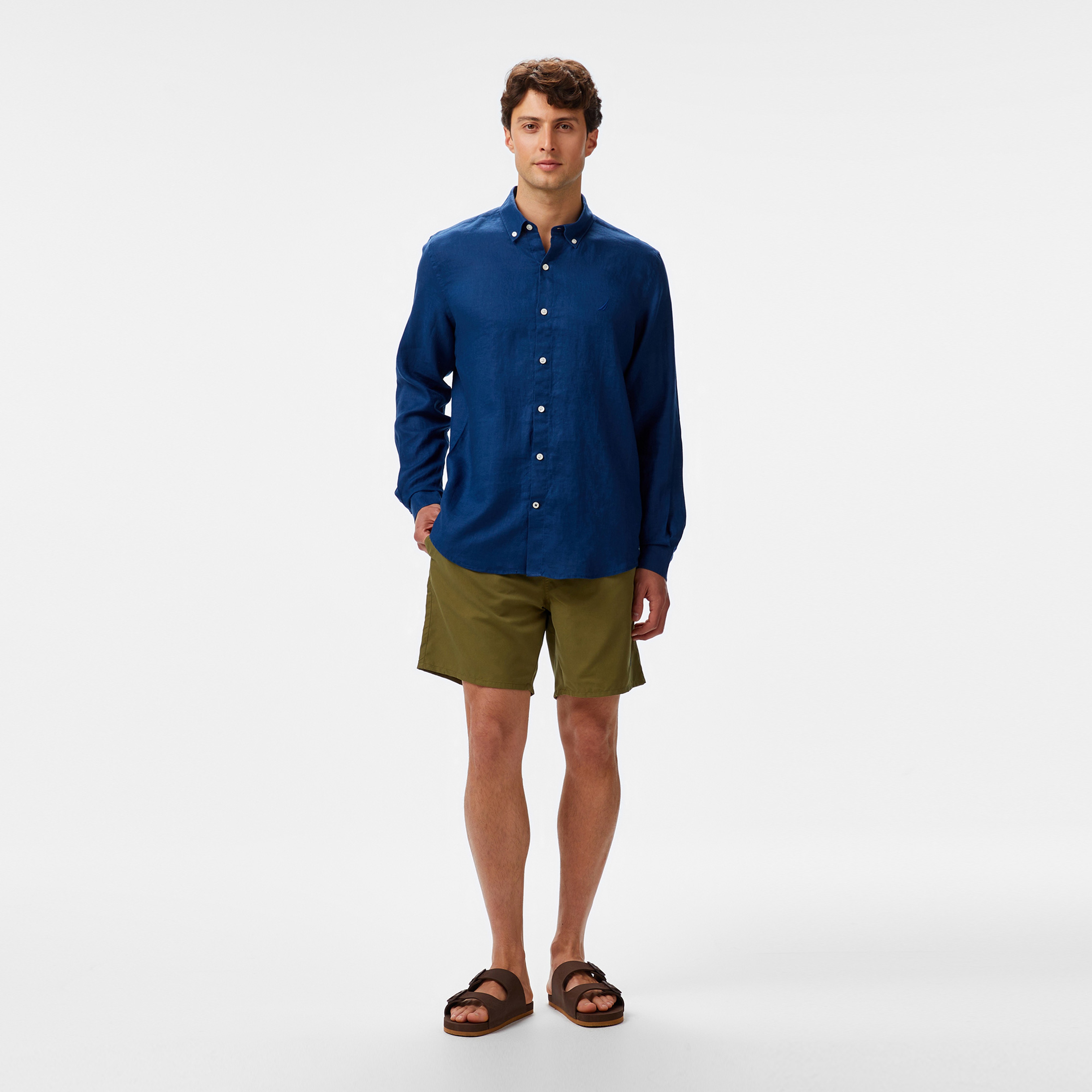 Nautica Erkek Yeşil Regular Fit Deniz Şortu