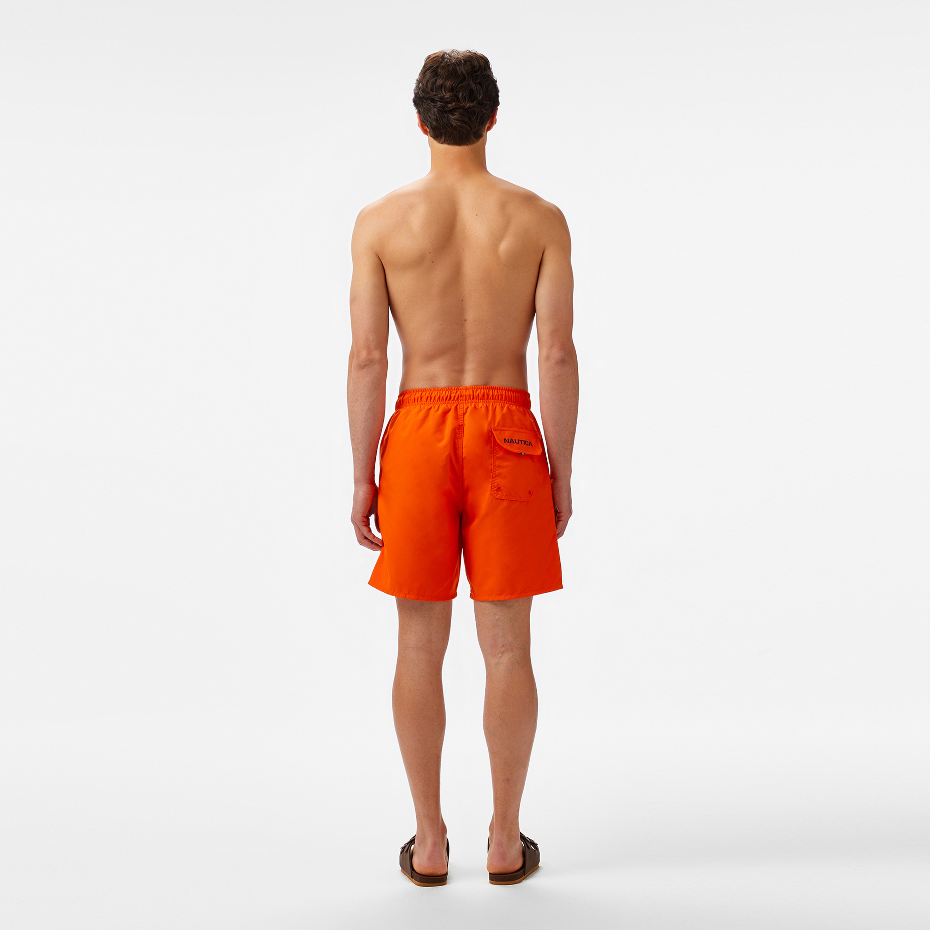 Nautica Erkek Turuncu Regular Fit Deniz Şortu
