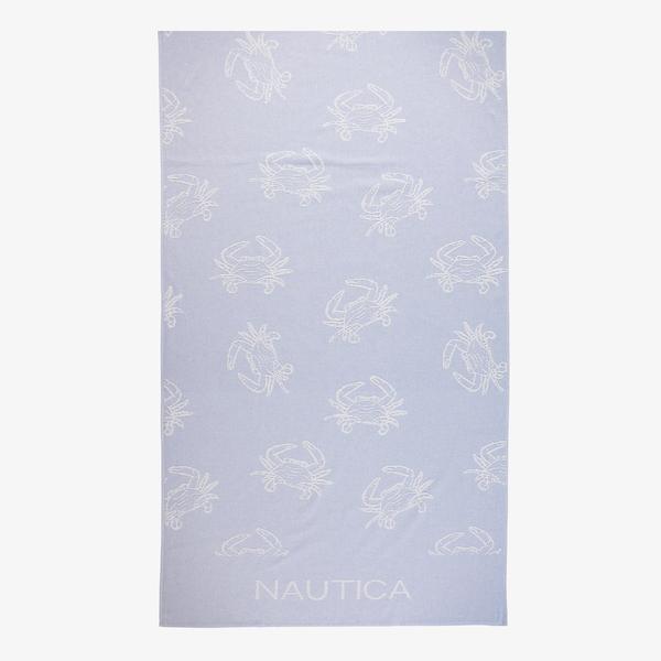 Nautica Unisex Mavi Desenli Plaj Havlusu