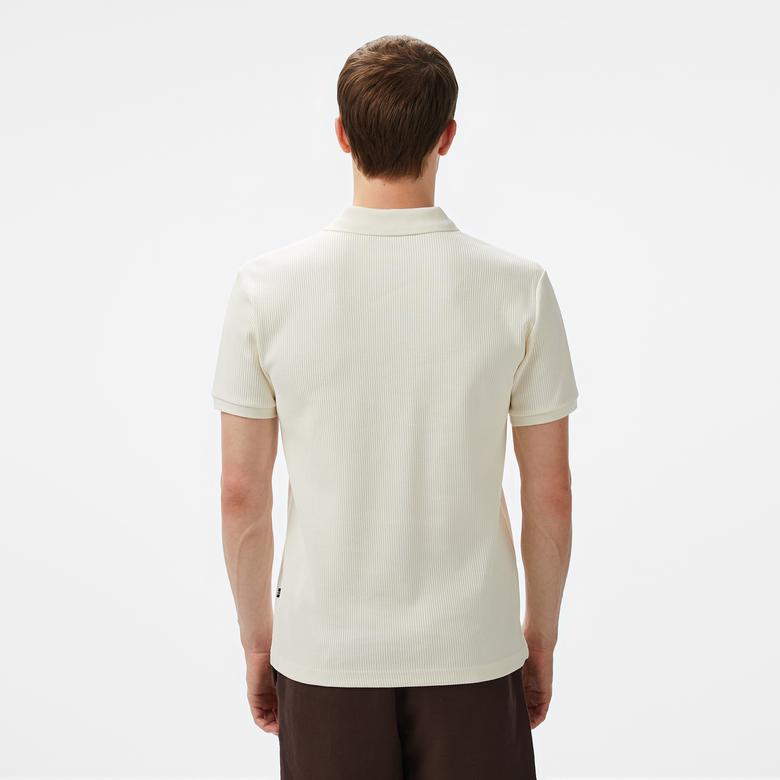 Nautica Erkek Ekru Slim Fit Polo Yaka T-Shirt