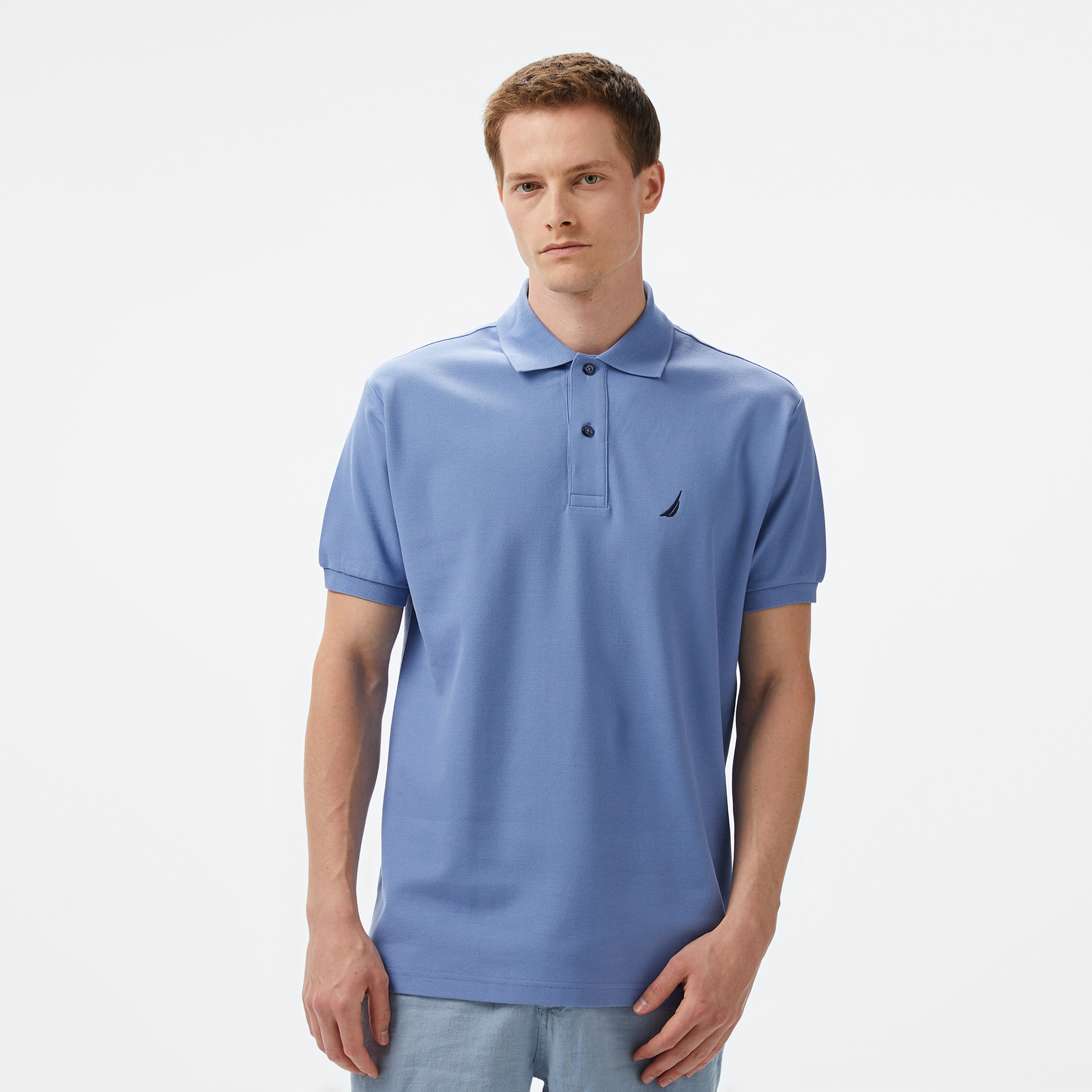 Nautica Erkek Mavi Classic Fit Polo Yaka T-Shirt