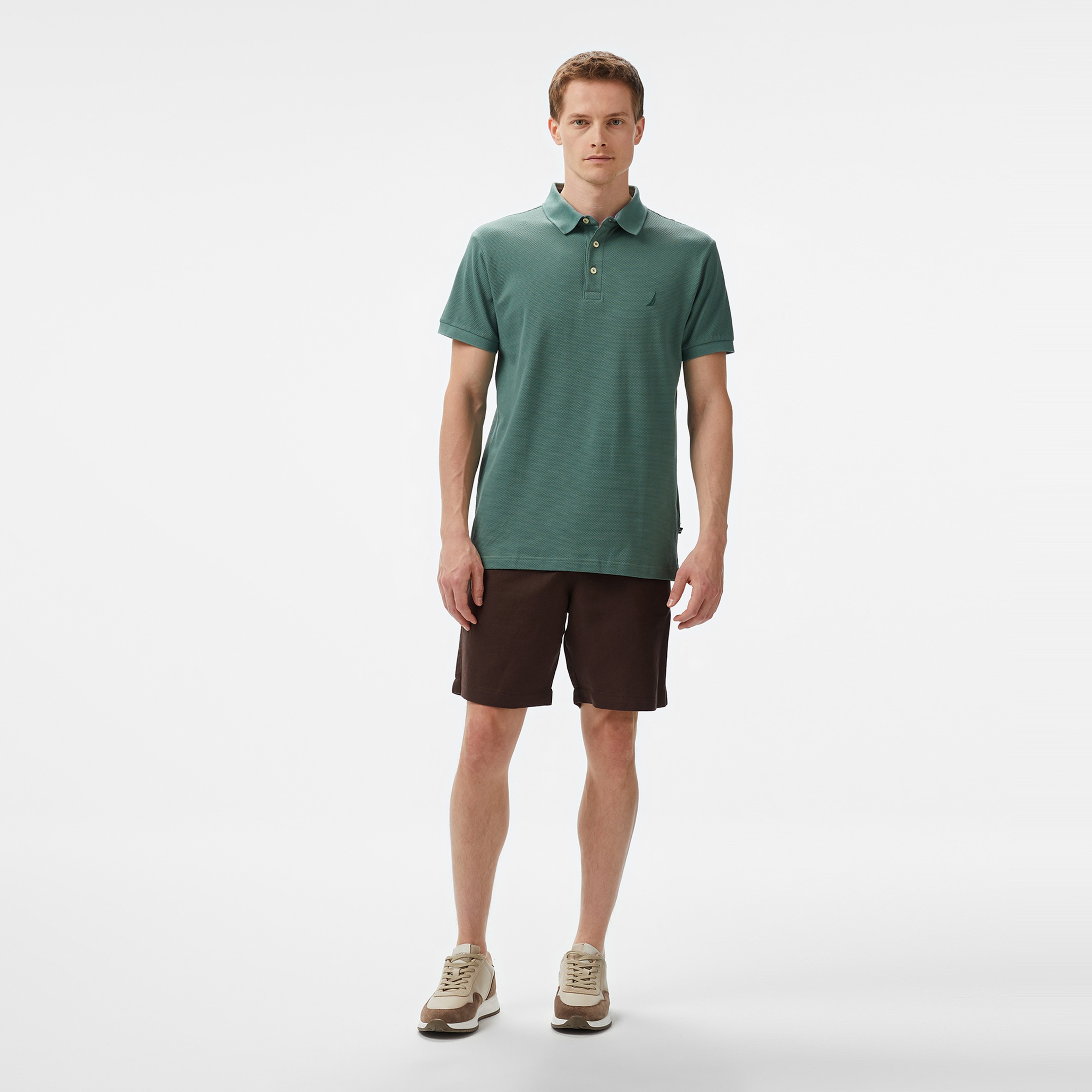 Nautica Erkek Yeşil Classic Fit Polo Yaka T-Shirt