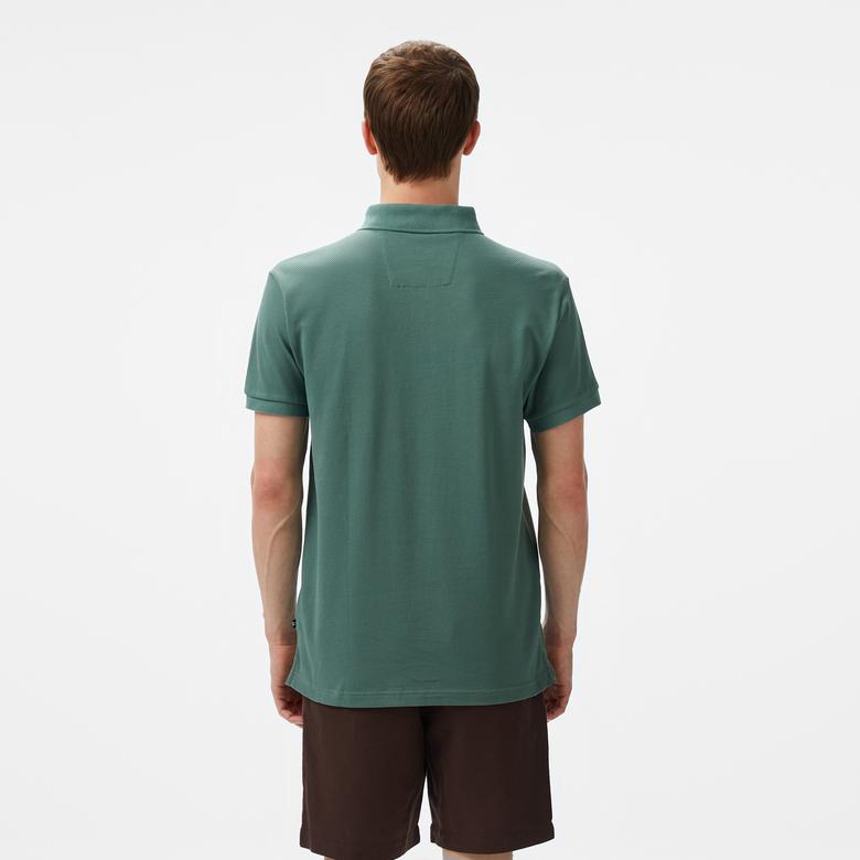Nautica Erkek Yeşil Classic Fit Polo Yaka T-Shirt