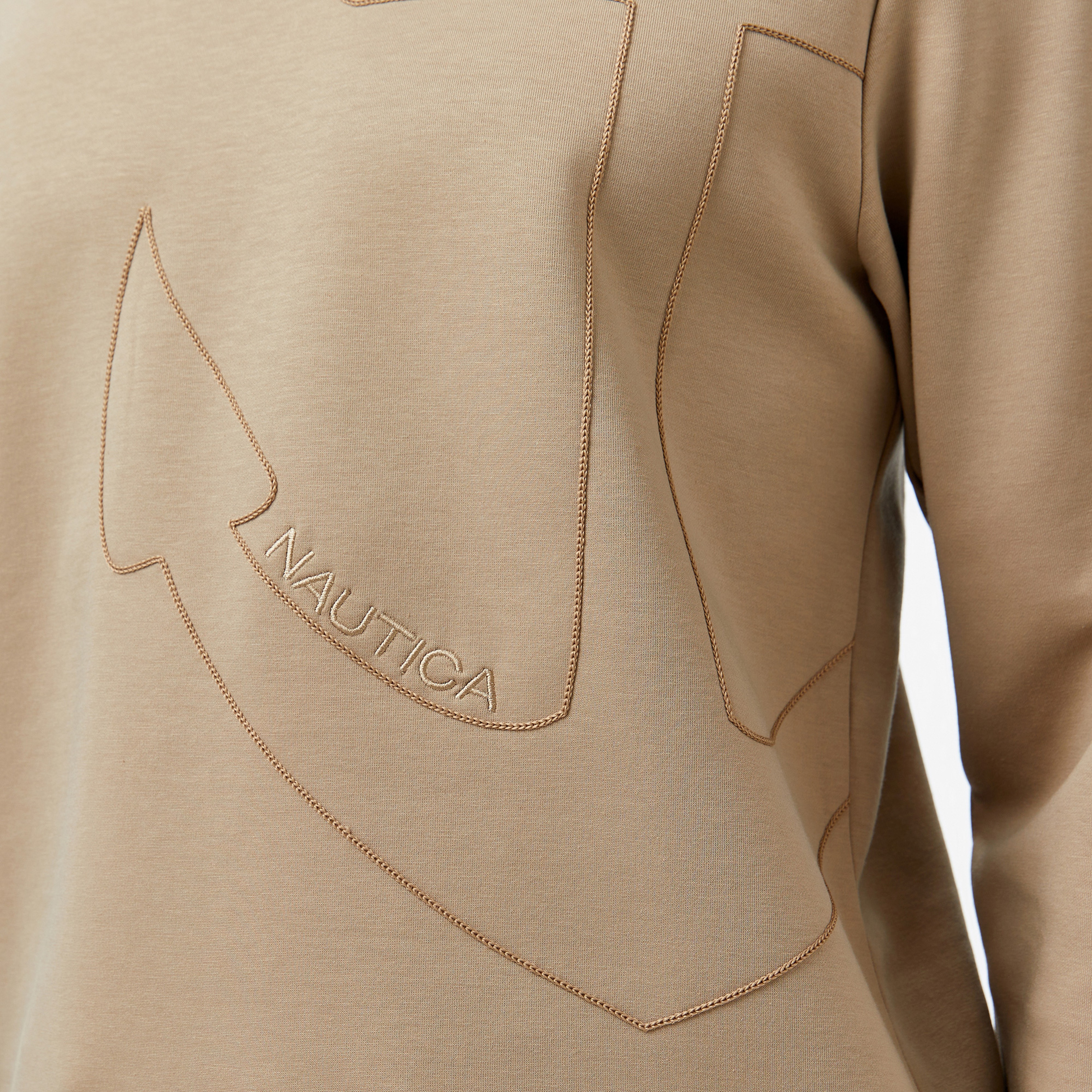 Nautica Erkek Bej Regular Fit Sweatshirt