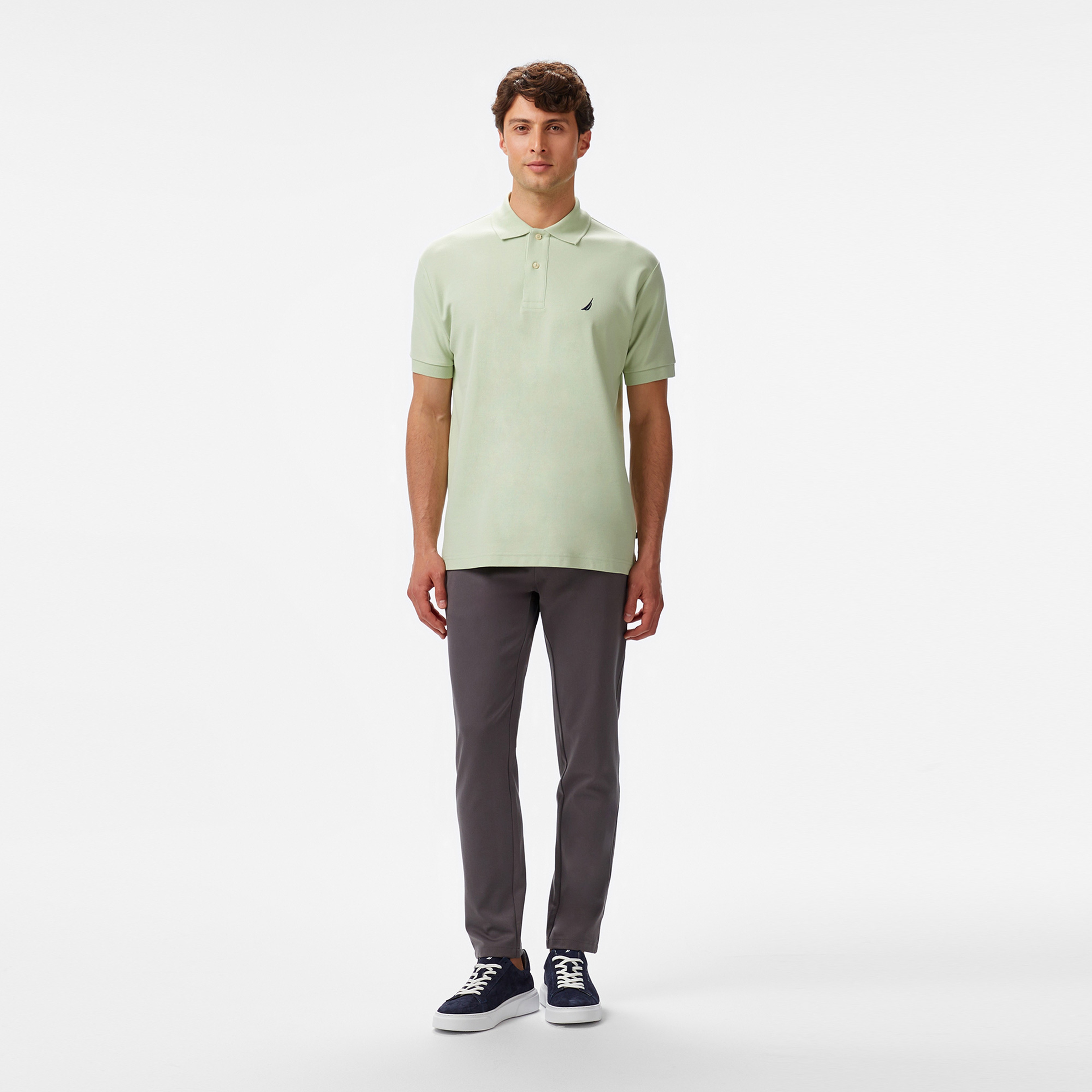 Nautica Erkek Yeşil Classic Fit Polo Yaka T-Shirt