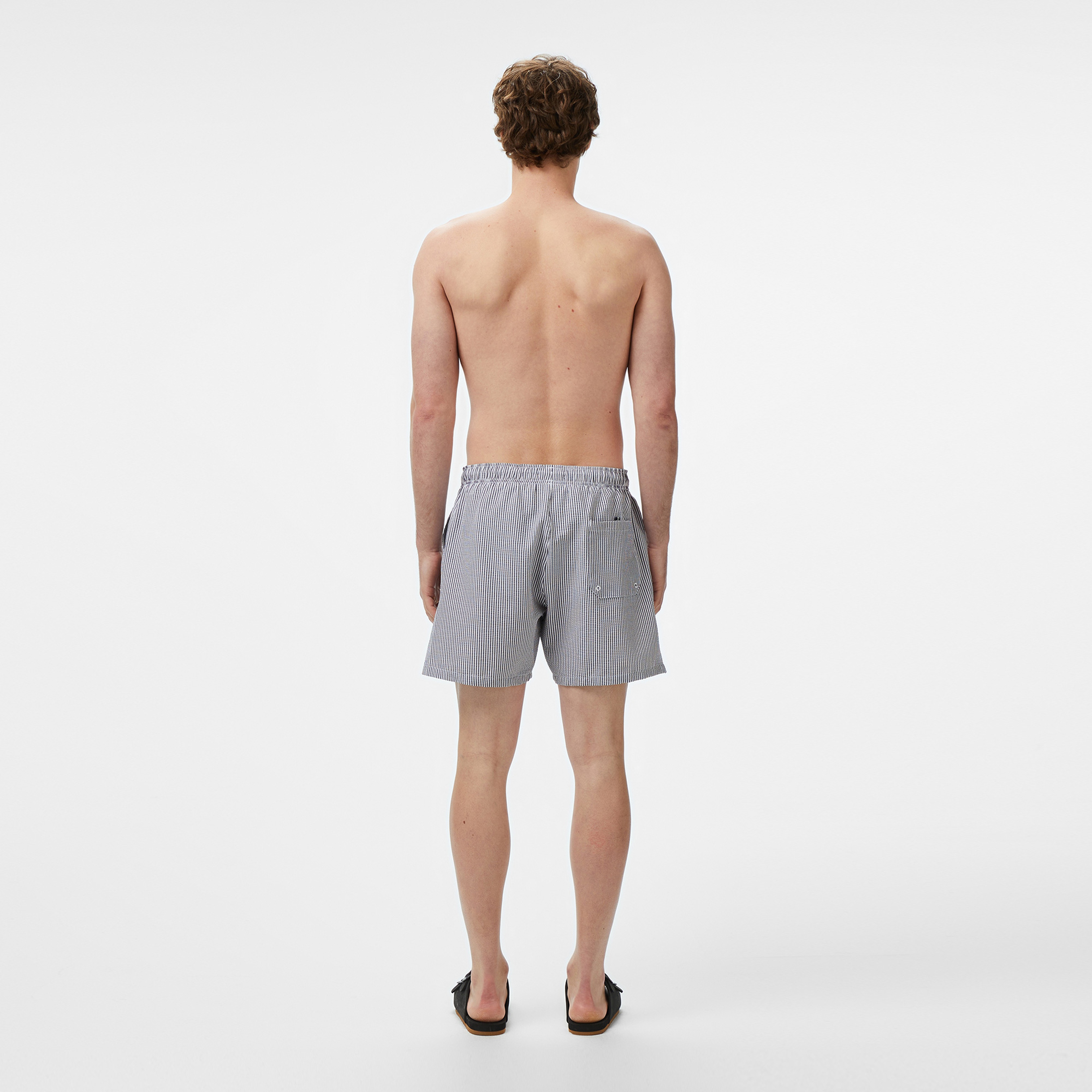 Nautica Erkek Lacivert Çizgili Deniz Şortu