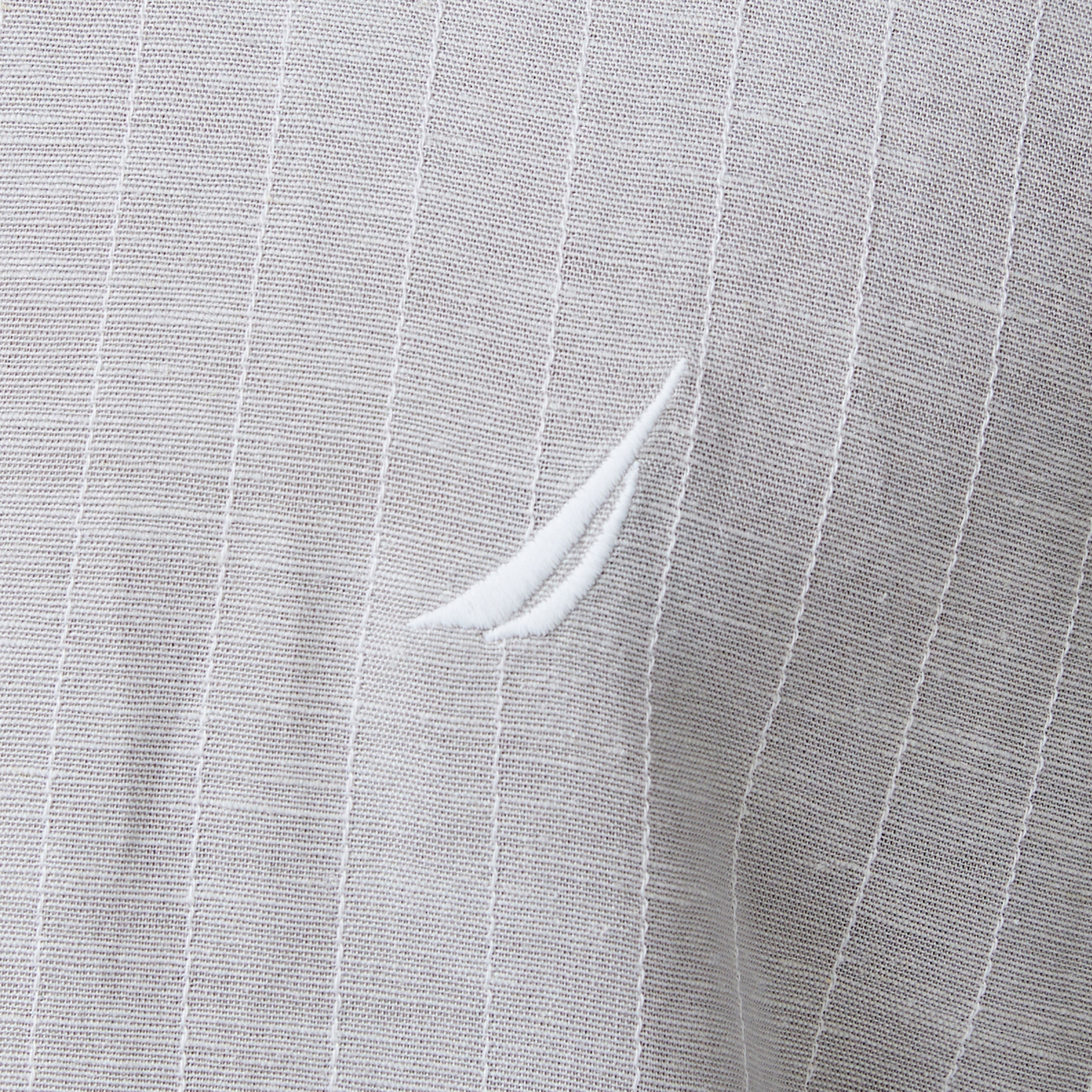 Nautica Erkek Gri Classic Fit Çizgili Gömlek