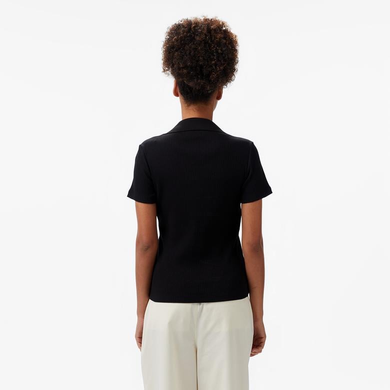 Nautica Kadın Siyah Slim Fit Polo Yaka T-Shirt