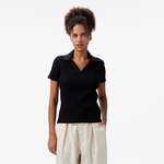 Nautica Kadın Siyah Slim Fit Polo Yaka T-Shirt