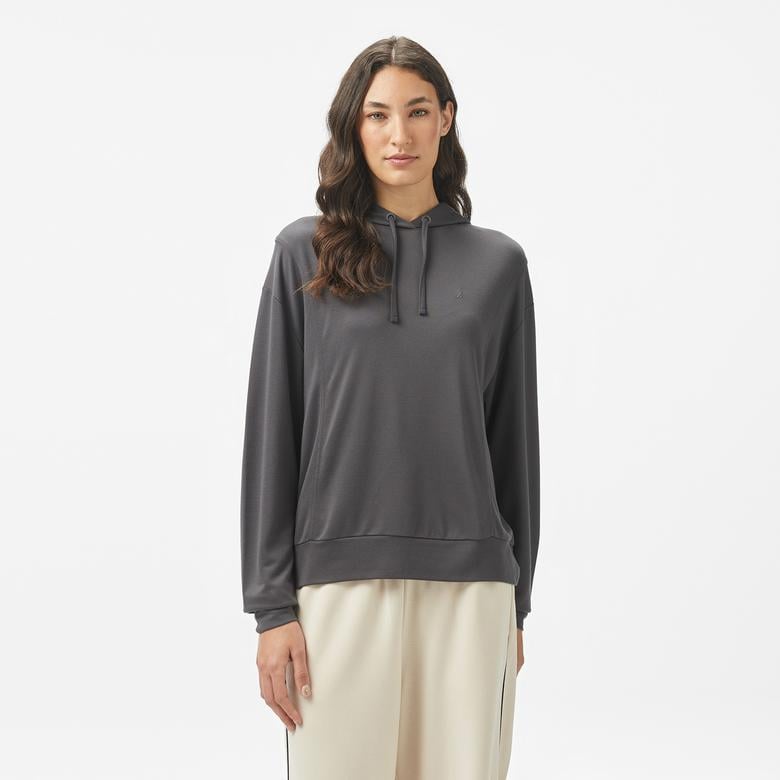 Nautica Kadın Gri Regular Fit Kapüşonlu Sweatshirt