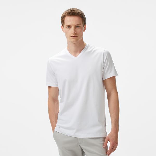 Nautica Erkek Beyaz Regular Fit T-Shirt