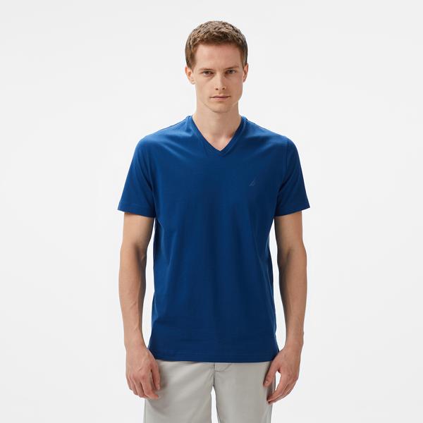 Nautica Erkek Mavi Regular Fit T-shirt