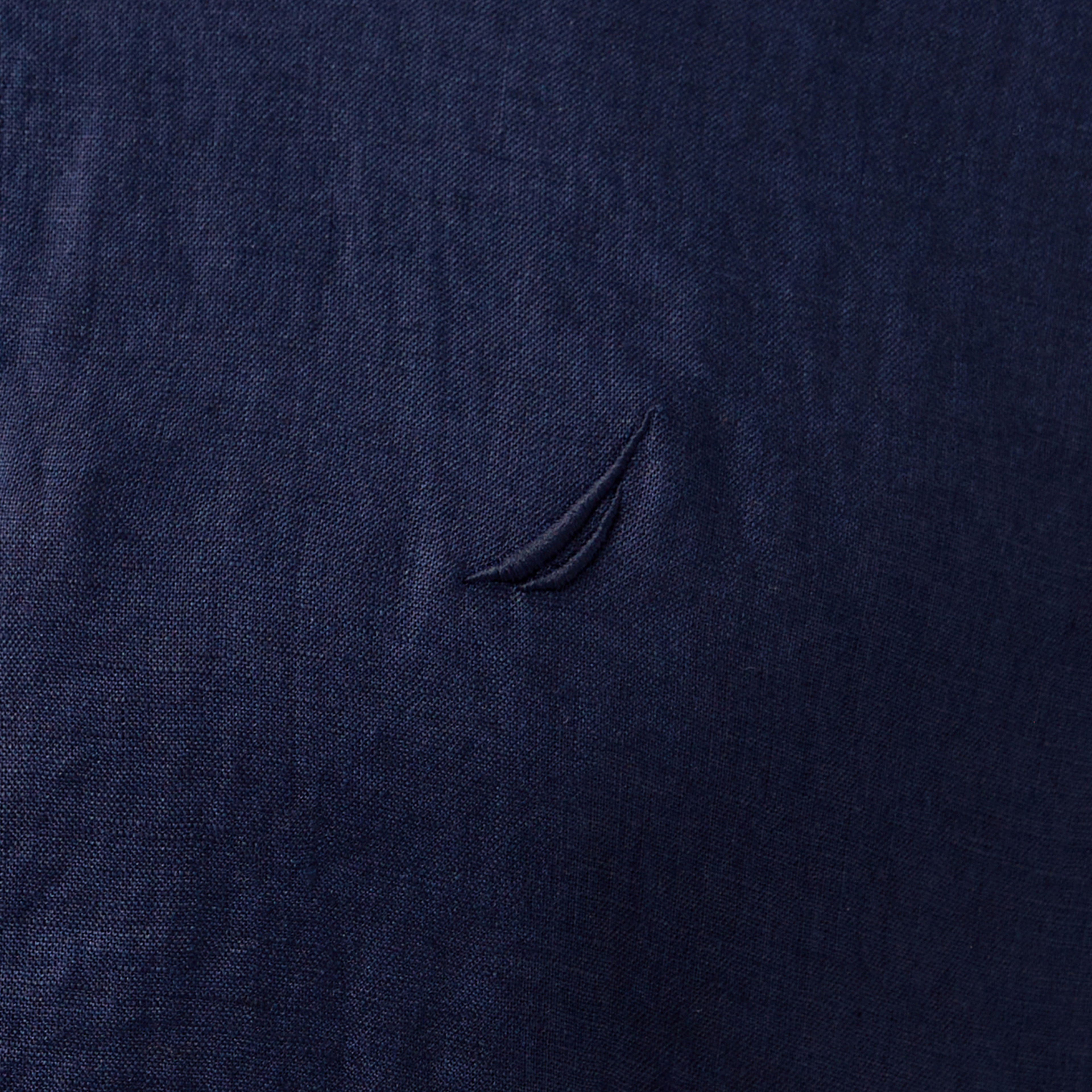 Nautica Erkek Lacivert Classic Fit Keten Gömlek