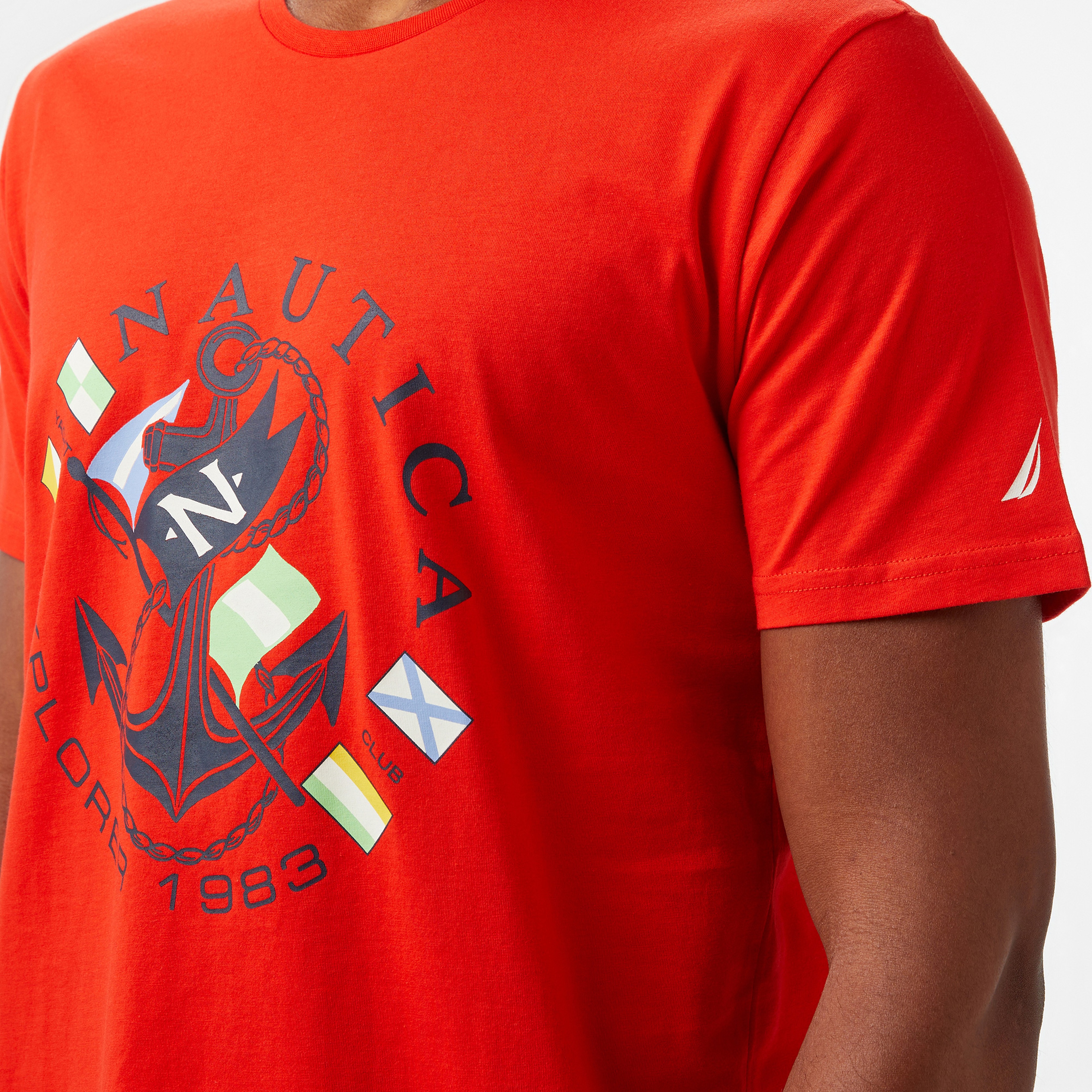 Nautica Erkek Kırmızı Standart Fit T-Shirt