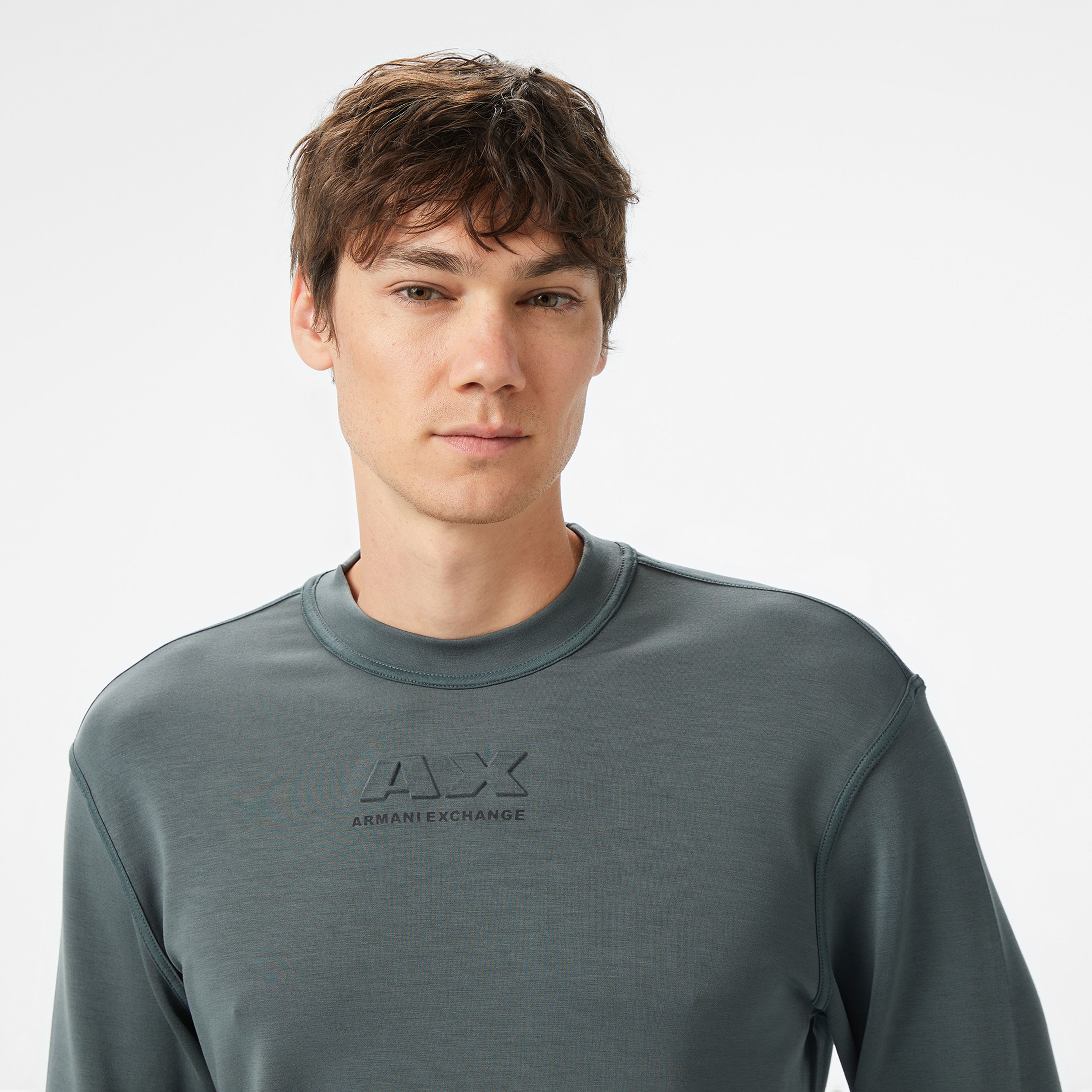 Armani Exchange Erkek Mavi Sweatshirt