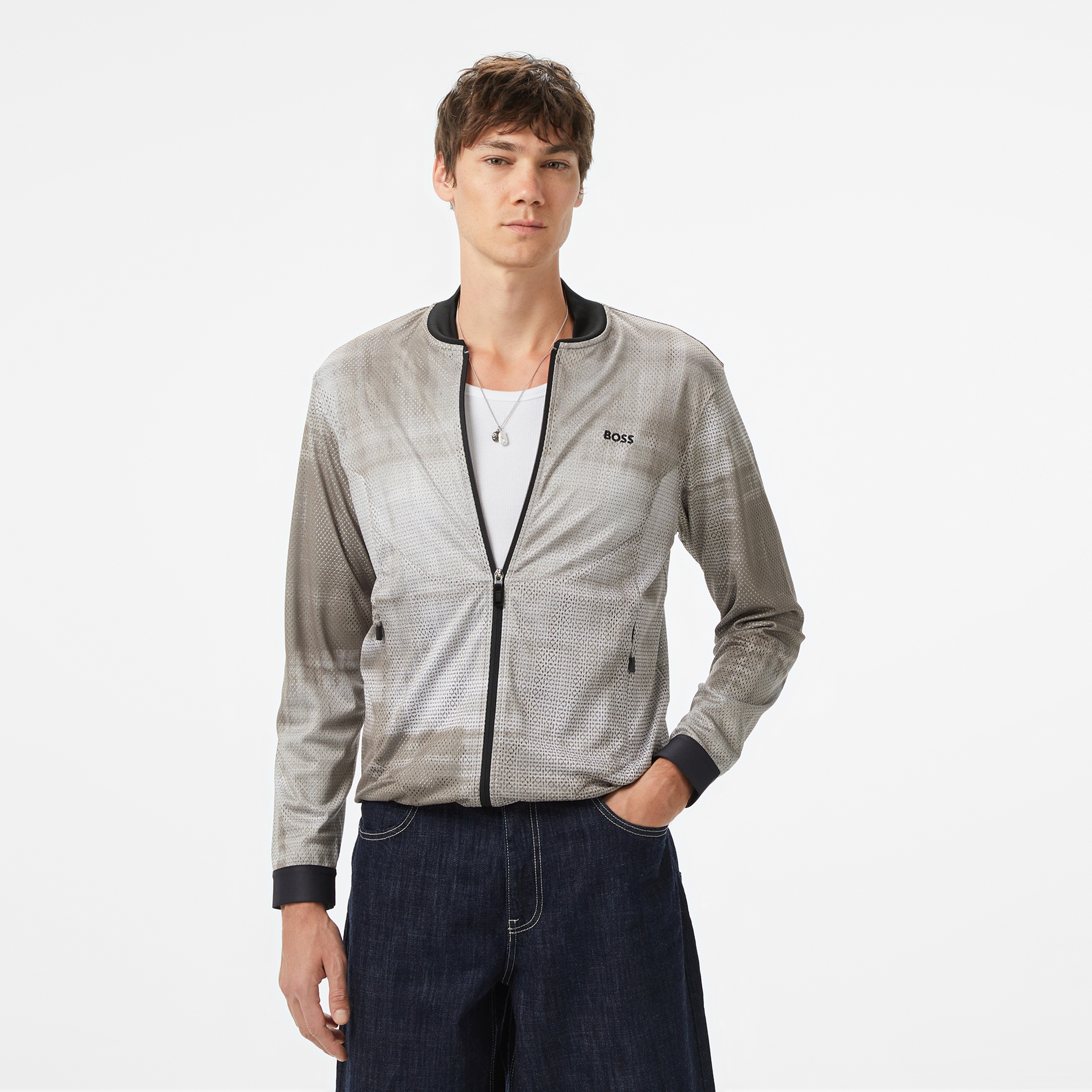 Boss Erkek Bej Sweatshirt