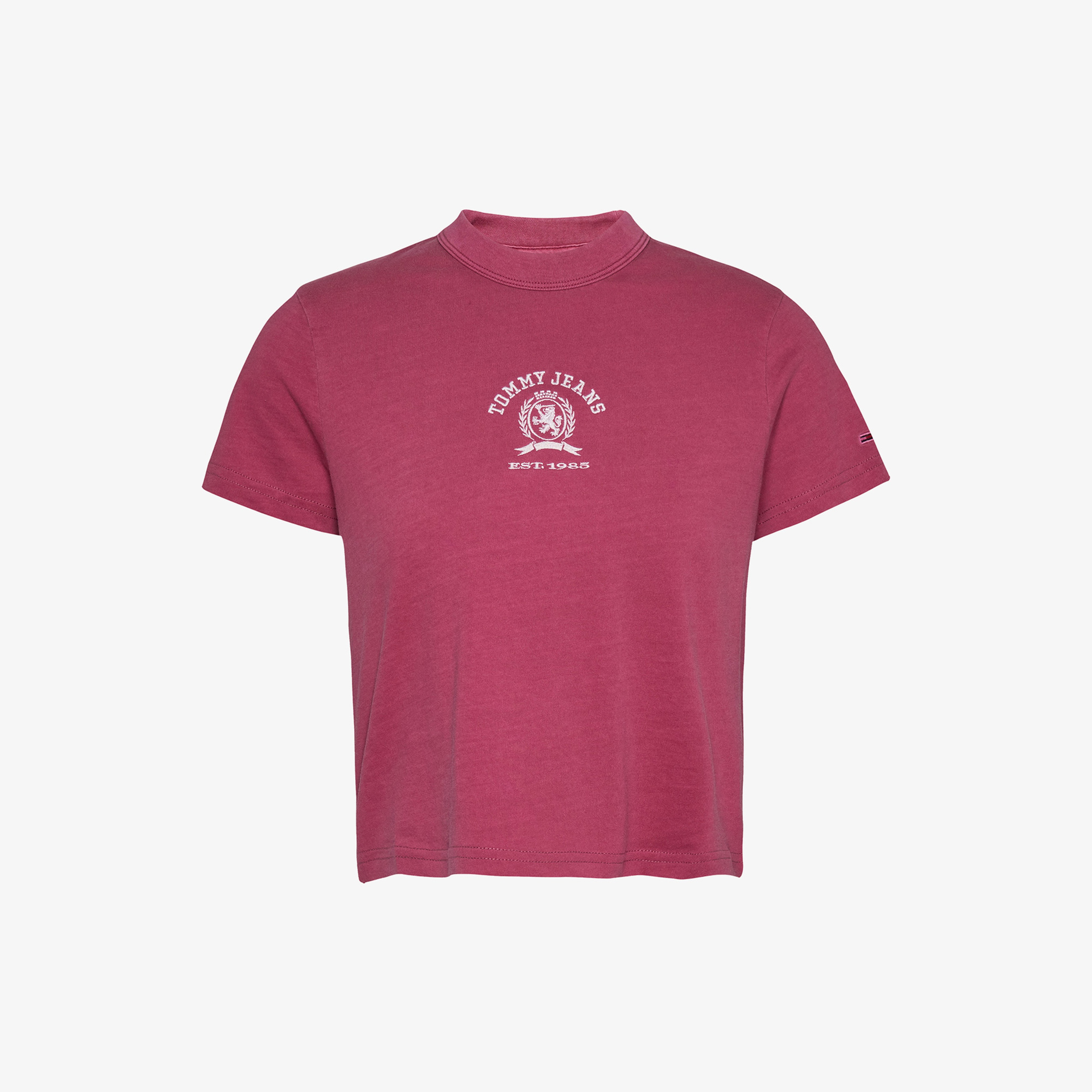 Tommy Jeans Regular Varsity Crew Kadın Kırmızı T-Shirt