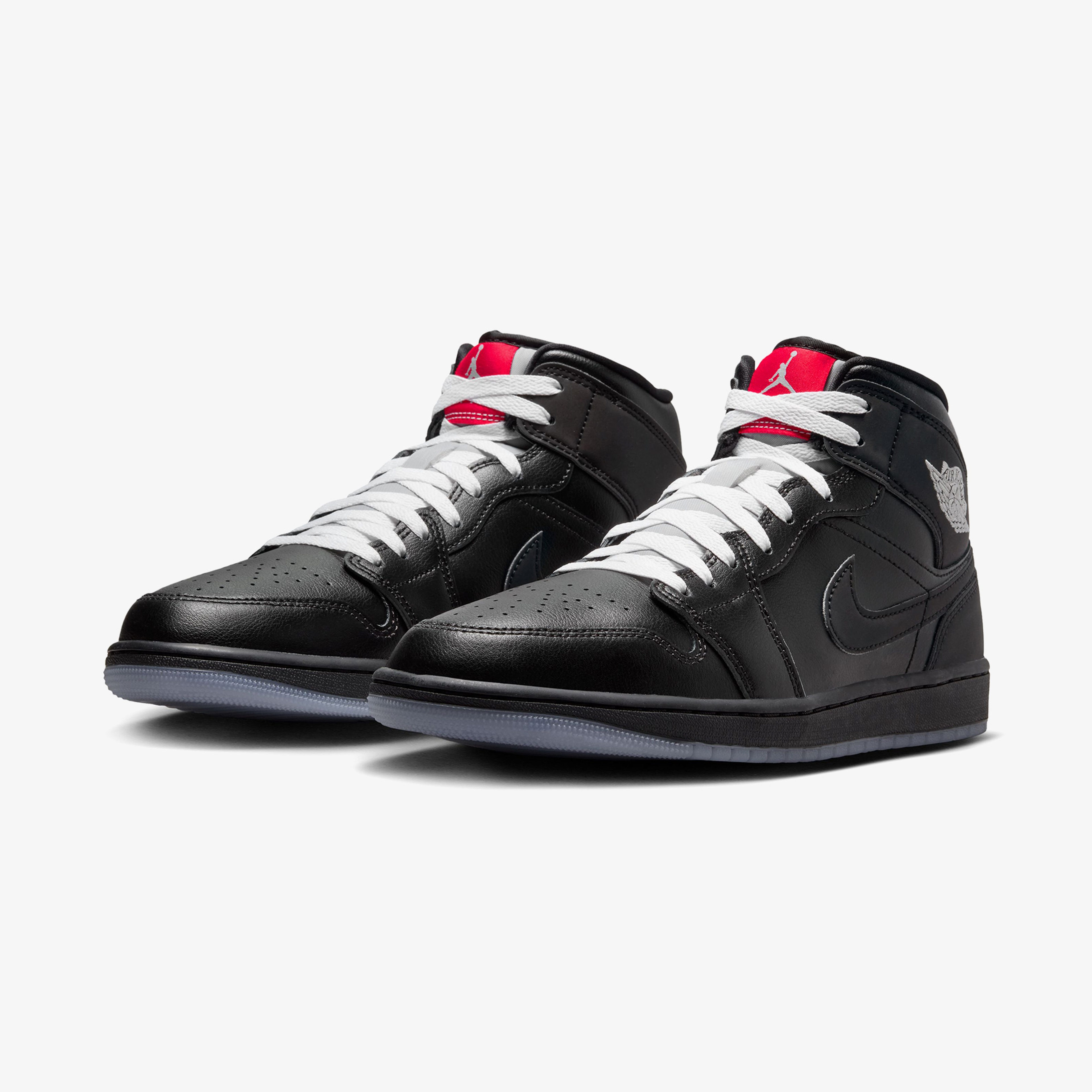 Nike Air Jordan 1 Mid Erkek Siyah Bilekli Sneaker
