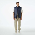 Erkek Slim Fit Kapüşonlu Lacivert Yelek