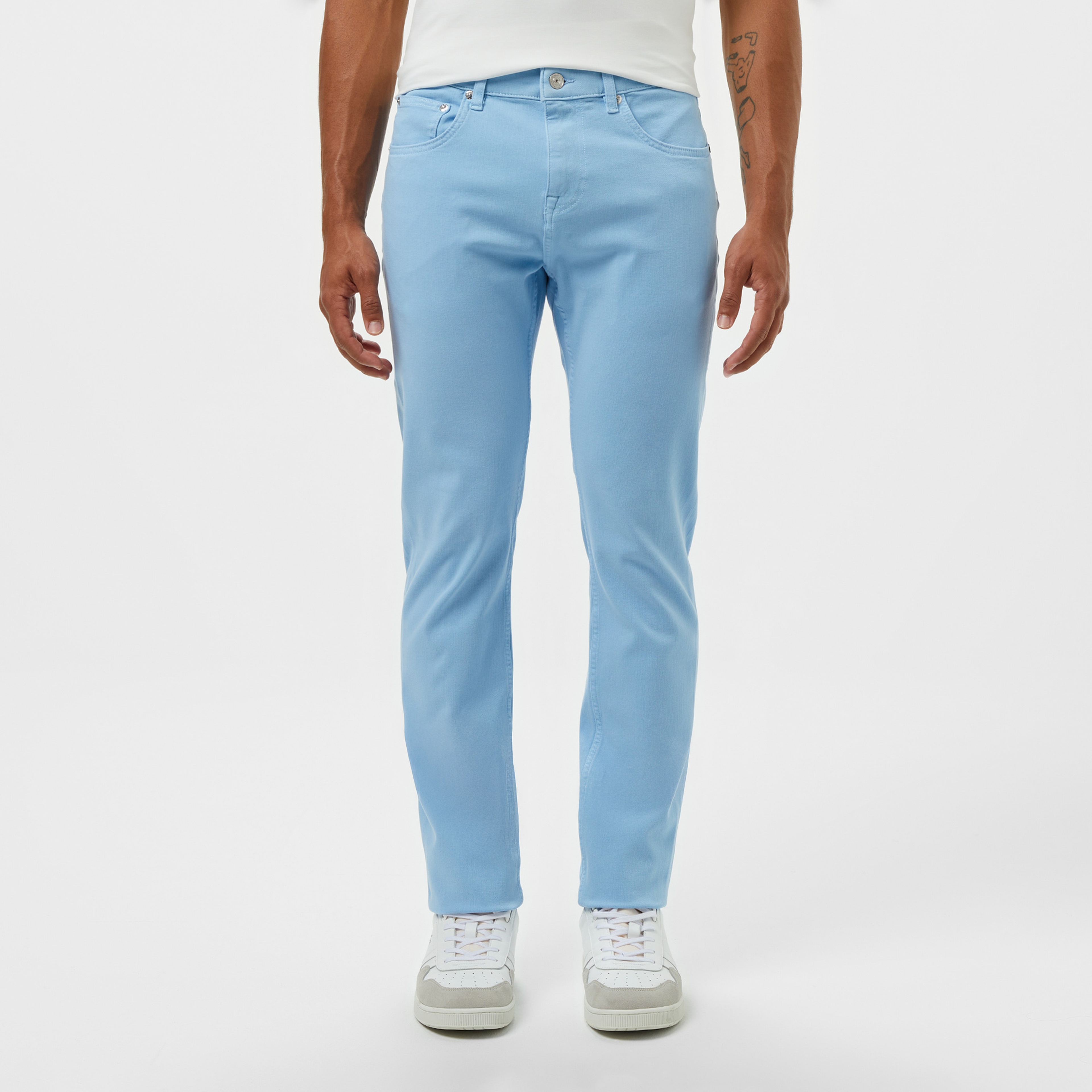 Erkek Slim Fit Açık Mavi Jean Pantolon