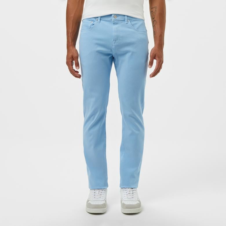Erkek Slim Fit Açık Mavi Jean Pantolon