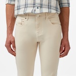 Erkek Slim Fit Krem Jean Pantolon