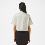 Kadın Regular Fit Yarım Kol Krem Gömlek