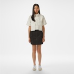 Kadın Regular Fit Yarım Kol Krem Gömlek