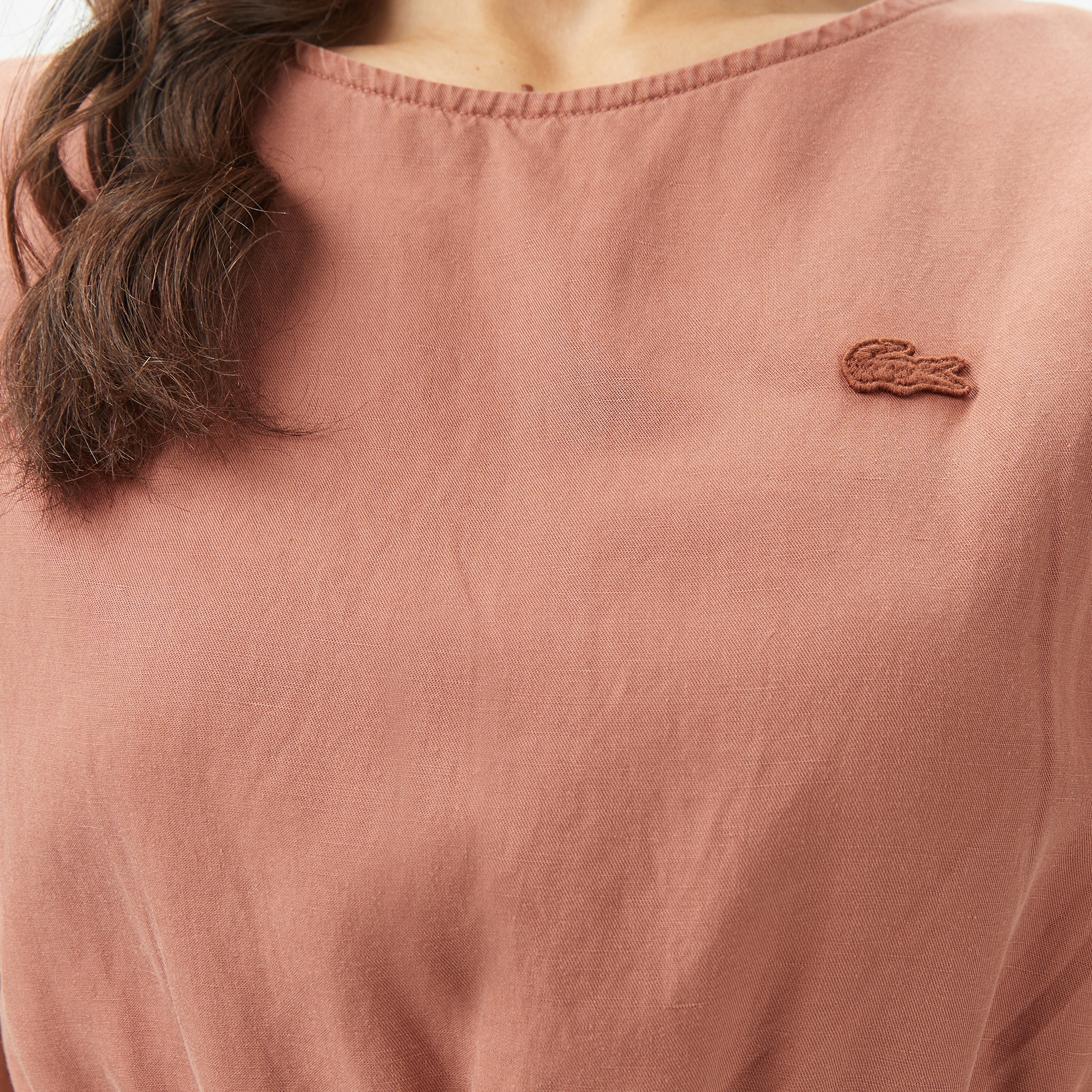 Kadın Regular Fit Kolsuz Bisiklet Yaka Kahverengi Bluz