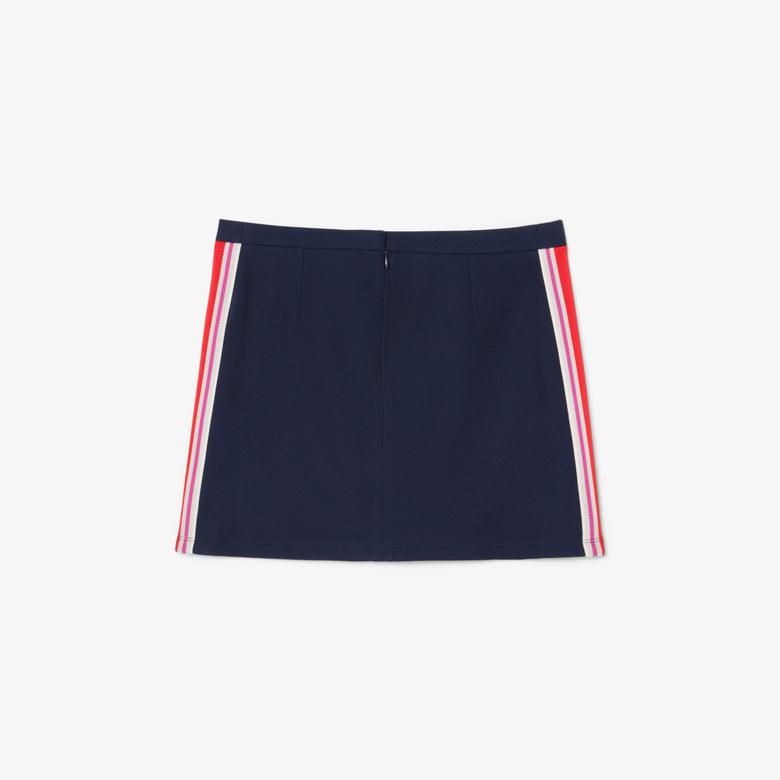 Kadın Renk Bloklu Lacivert Etek