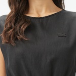 Kadın Regular Fit Kolsuz Bisiklet Yaka Siyah Bluz