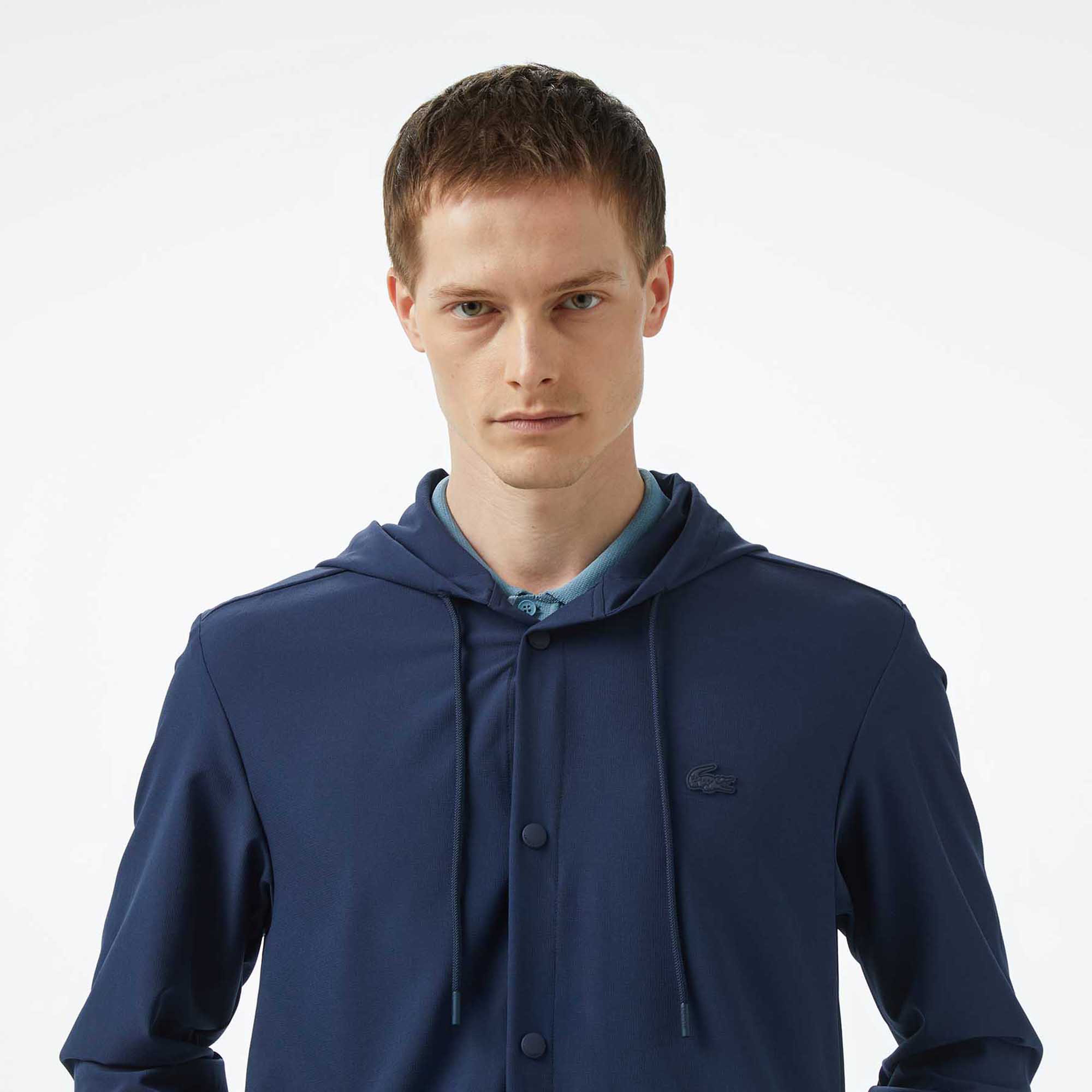 Erkek Regular Fit Kapüşonlu Lacivert Ceket