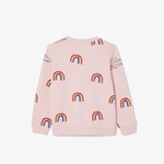 Çocuk Bisiklet Yaka Desenli Pembe Sweatshirt