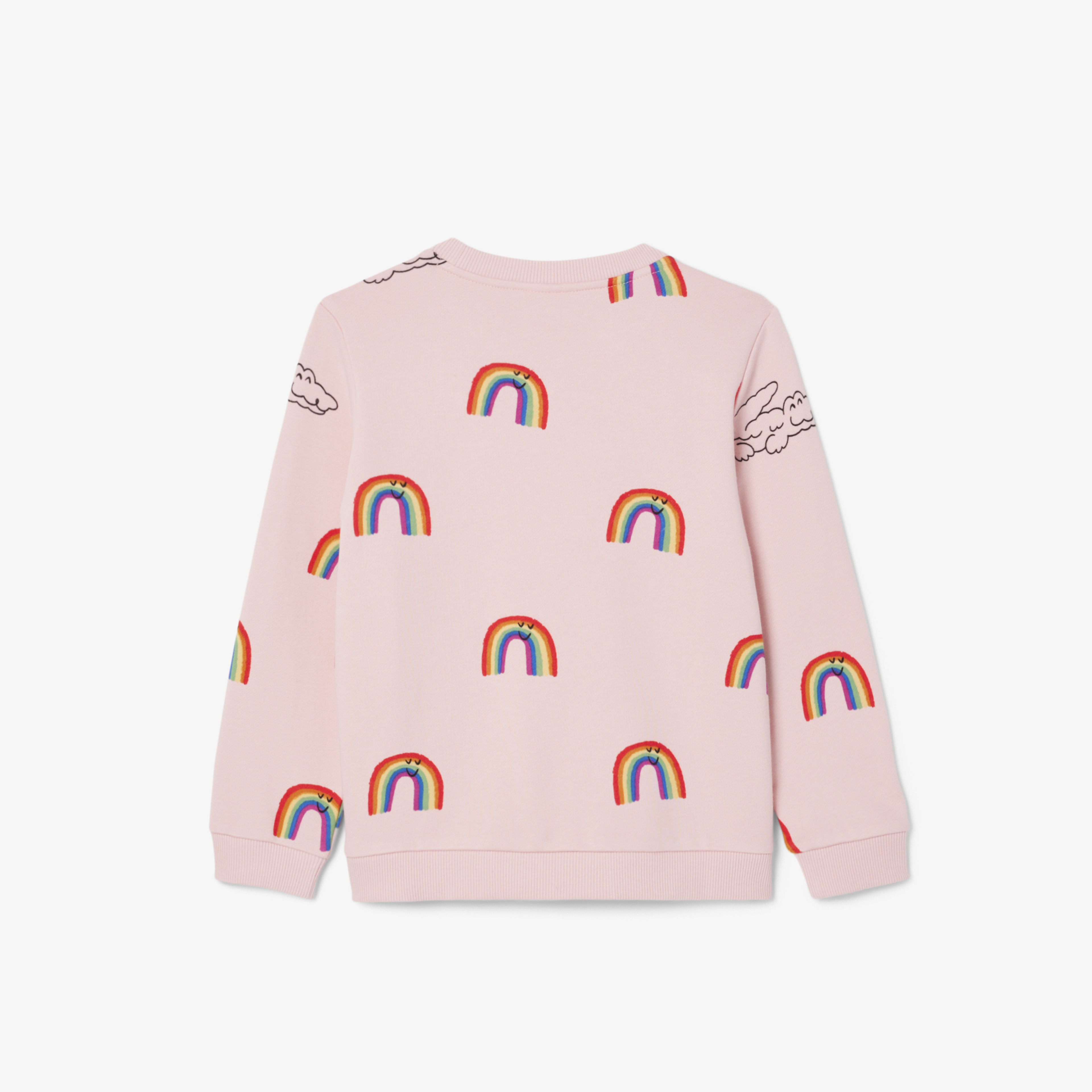 Çocuk Bisiklet Yaka Desenli Pembe Sweatshirt