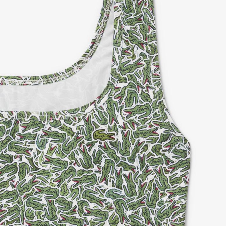 Kadın Baskılı Yeşil Mayo