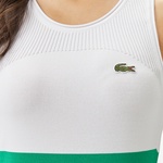 Kadın Slim Fit Kolsuz Bisiklet Yaka Renk Bloklu Lacivert Elbise