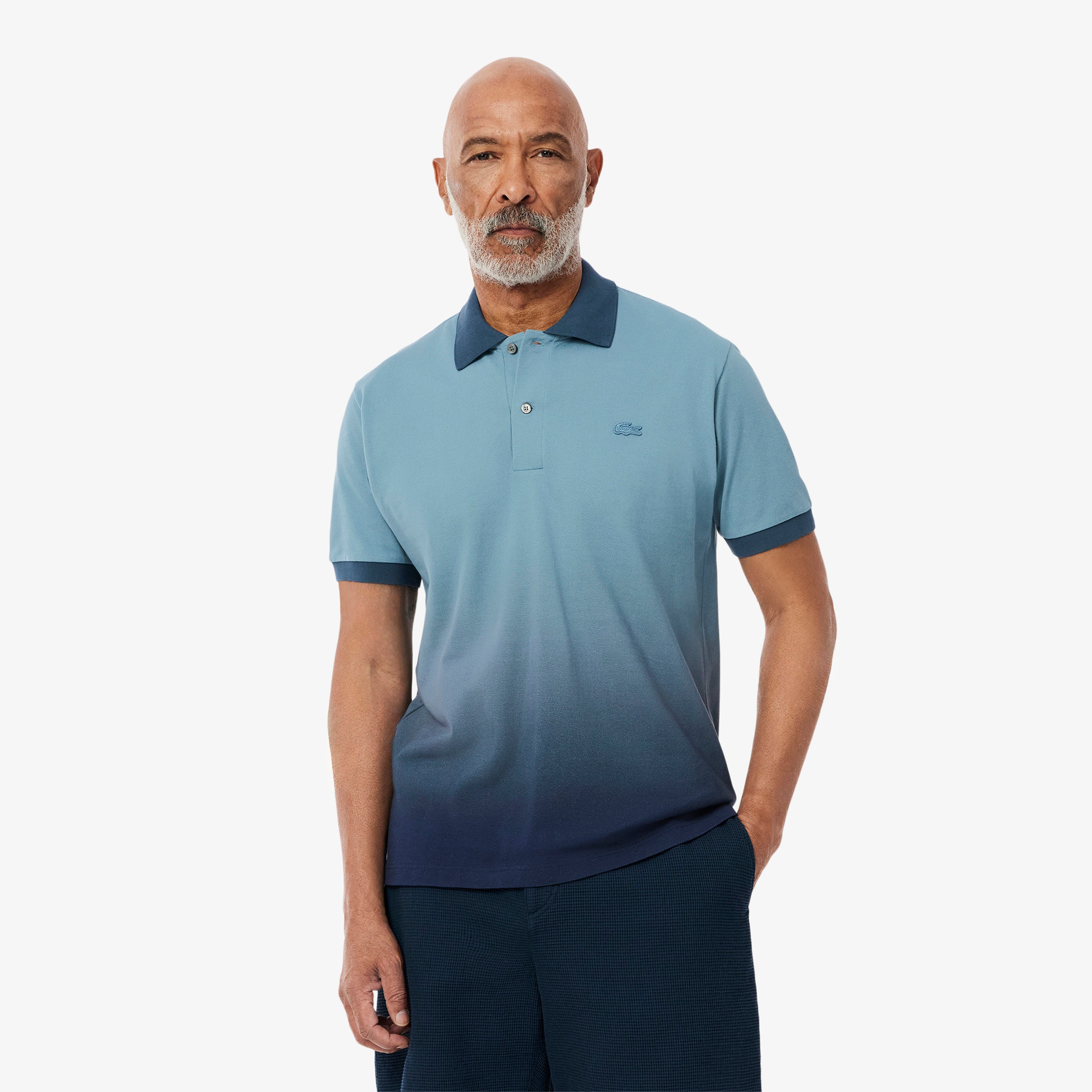 Erkek Classic Fit Renk Bloklu Lacivert Polo