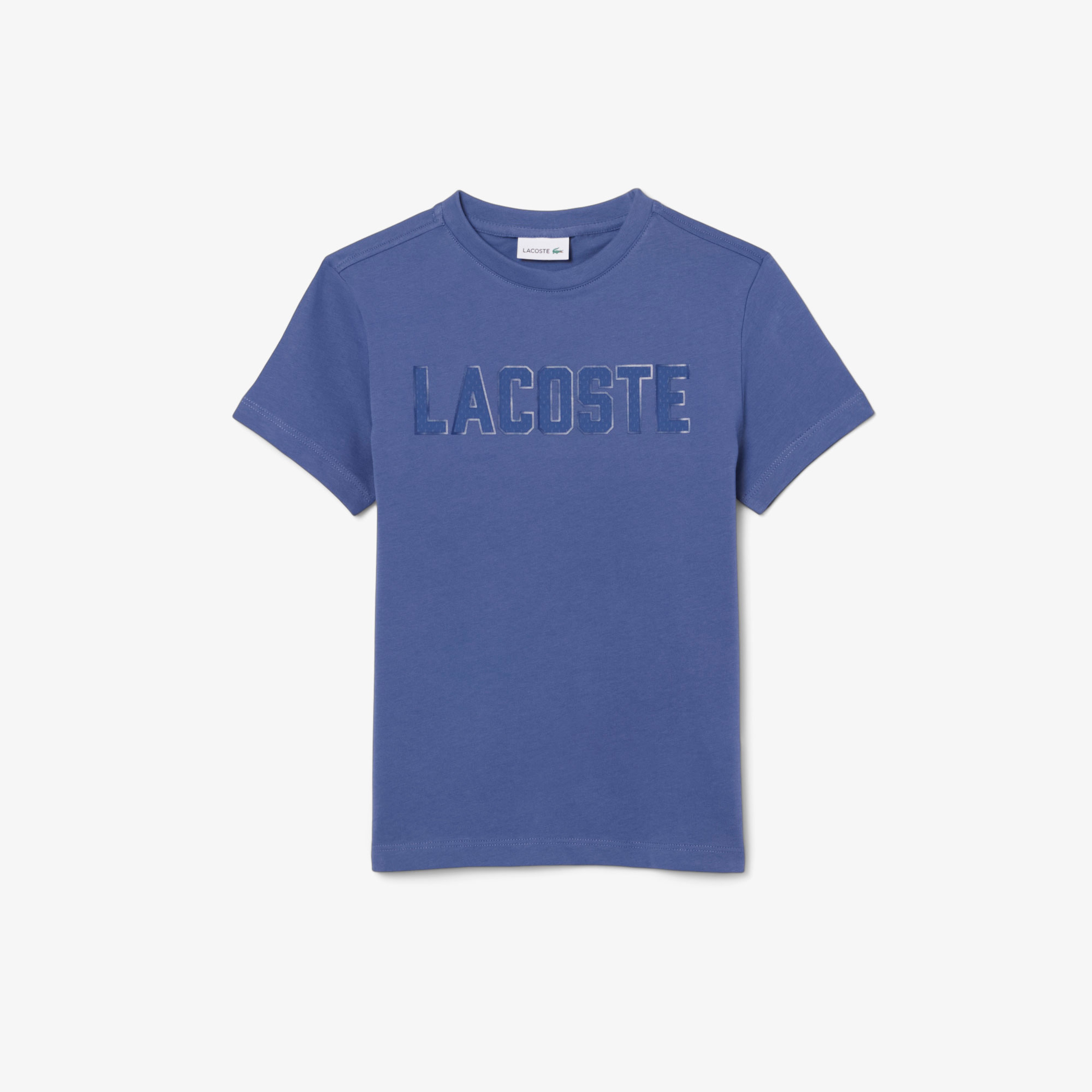 Çocuk Bisiklet Yaka Desenli Mor T-Shirt